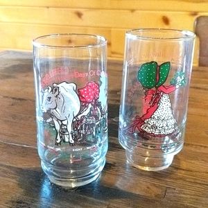 Limited Edition Holly Hobby Beverage Glasses. EUC